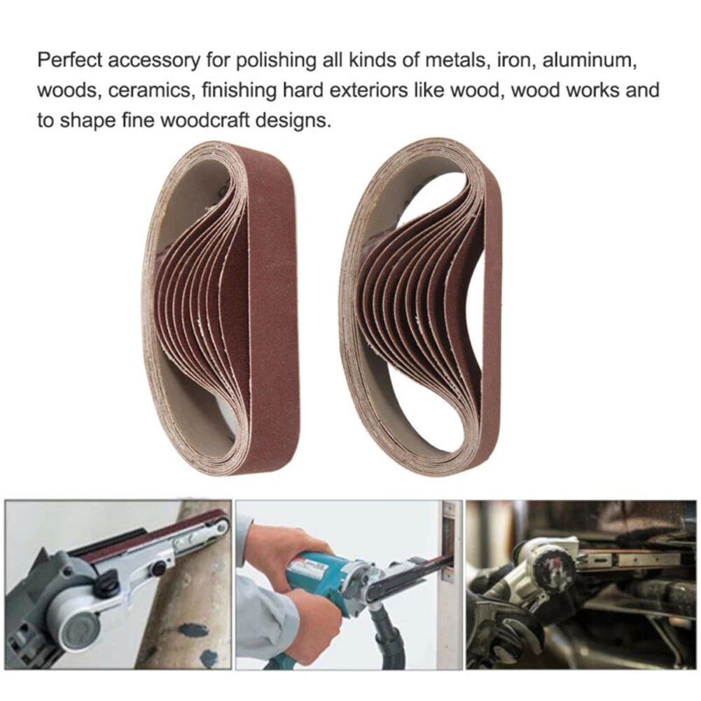 

50pcs/Set 330 X 10mm Air Finger Sander Sanding Belts 40/60/80/100/120Grit