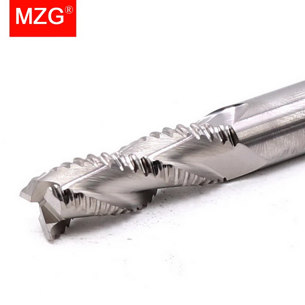 MZG 1PCS HRC55 3 Flute Rough End Mill 16mm 20mm CNC Machining Tool Lathe Aluminum  Milling Cutter  Mill