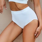 Трусы-стринги женские бесшовные из мягкого хлопка, трусы с высокой талией