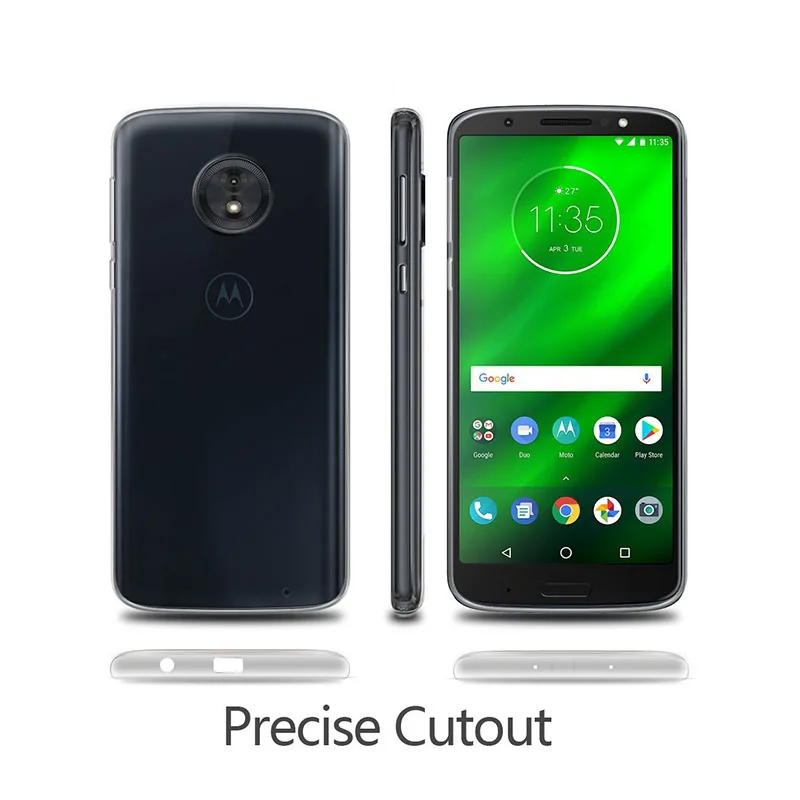 2018 прозрачные мягкие ТПУ чехлы для Motorola Moto G6 Plus Play чехол телефона Прозрачная