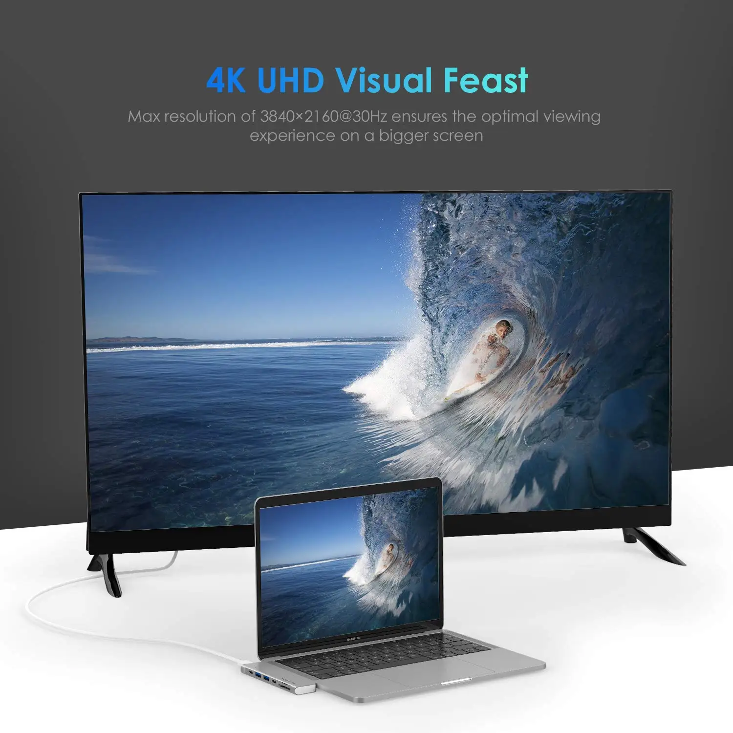 USB концентратор с 40 Гбит/с 100 Вт 4K HDMI 2 3 0 кардридер SD/Micro адаптер передачи данных
