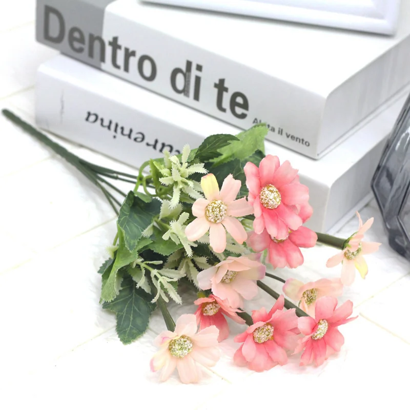 Шелковые цветы искусственный цветок Декоративный букет для дома свадьбы осени 33