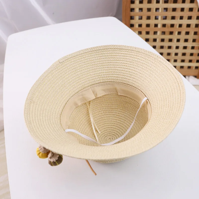 Соломенная шляпа в европейском стиле с цветами для детей и взрослых брендовая