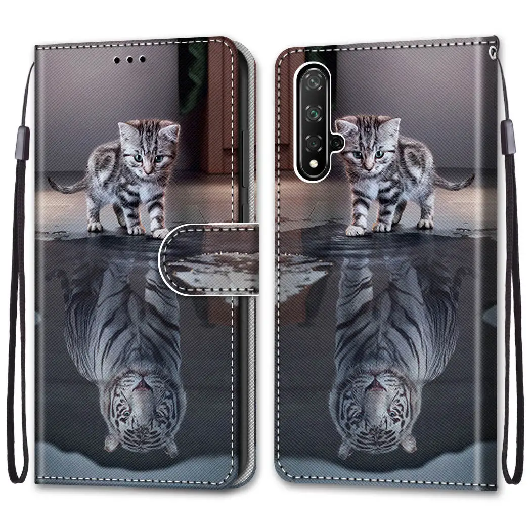 Leather case On For Huawei Nova 5T Case 5 T Nova5T Coque Card Holder Magnetic Flip Cover Wallet Phone Fundas |