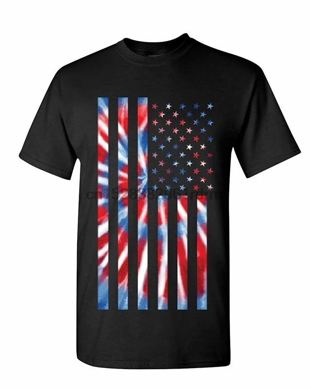 Одежда Tie Dye американский флаг футболка 4 июля звезды и полосы мужские футболки