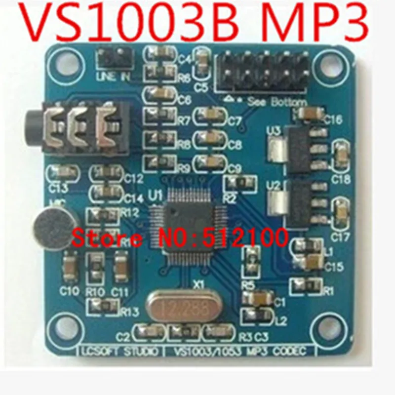 10 шт. VS1003 VS1003B MP3 модуль декодирования содержащий микрофоны STM32 микроконтроллер