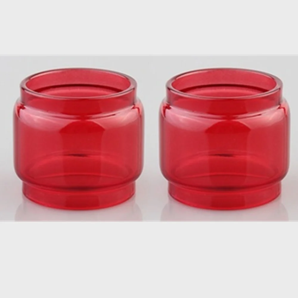 Красный 2 шт стеклянная трубка для SMOK TFV12 Prince сменный бак для лампы Pyrex стеклянная трубка - Цвет: Красный