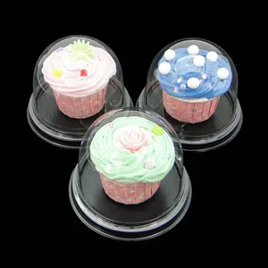 50sets25sets Clear Plastic Cupcake Boxes Wedding Cake Domes  Baby Shower Gift Boxes Baking Packaging Supplies