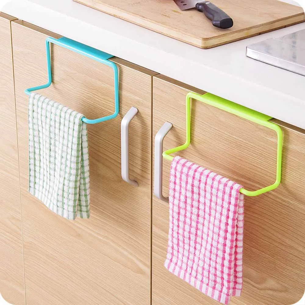

2Pcs Over Door Towel Rack Bar Hanging Holder Rail Organizer Bathroom Kitchen Cabinet Cupboard Hanger Shelf