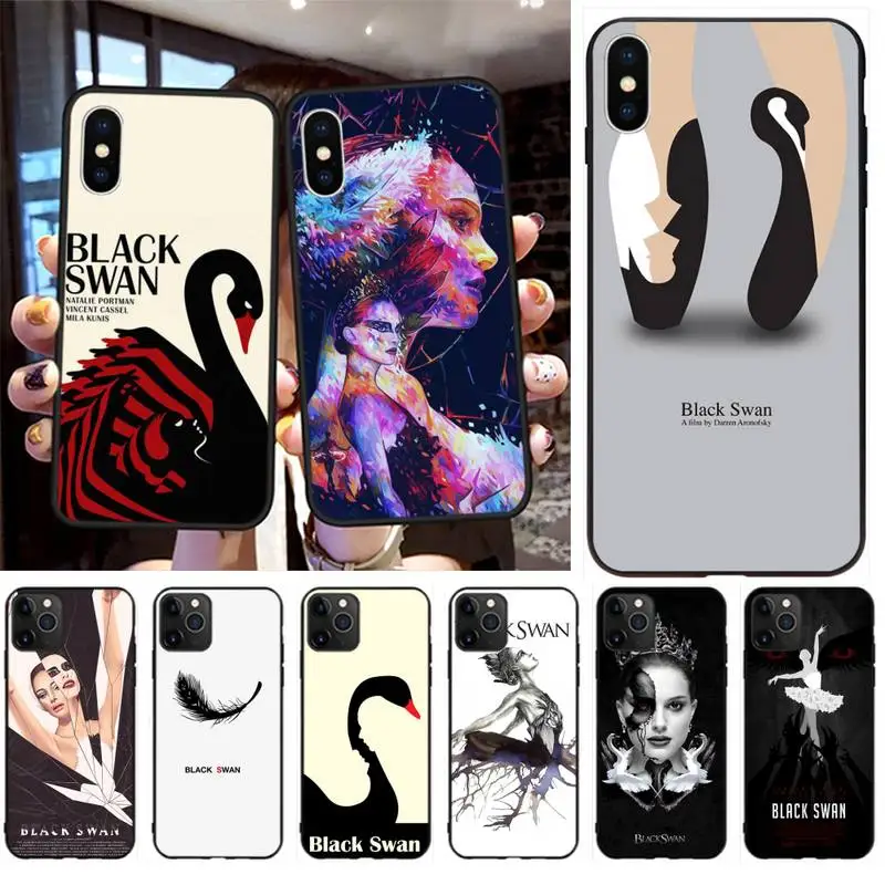 

Black Swan Ballet Black TPU Soft Rubber Phone Cover for iPhone 11 pro XS MAX 8 7 6 6S Plus X 5S SE 2020 XR case