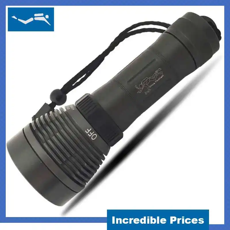 

WasaFire Powerful Diving Flashlight 2000 Lumens XM-L T6 LED Torch Underwater Scuba Dive Flashlights Lamp Lanterna for Hunting
