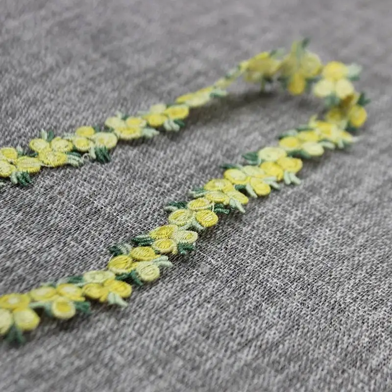 Кружевная лента с вышитой аппликацией 2 метра 1 8 см для костюмов домашнего декора