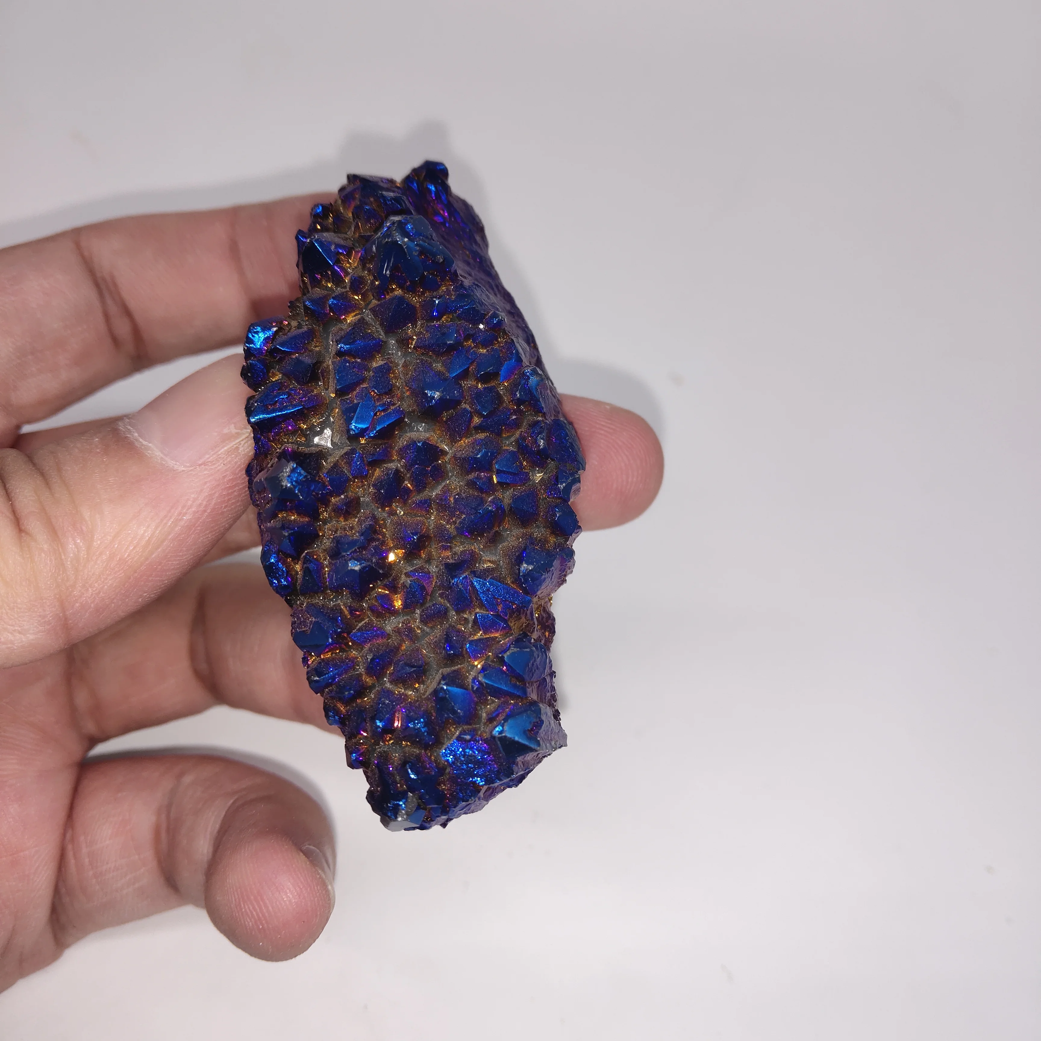 242 г натуральный гальванический красный кварцевый кристалл кластер целебный