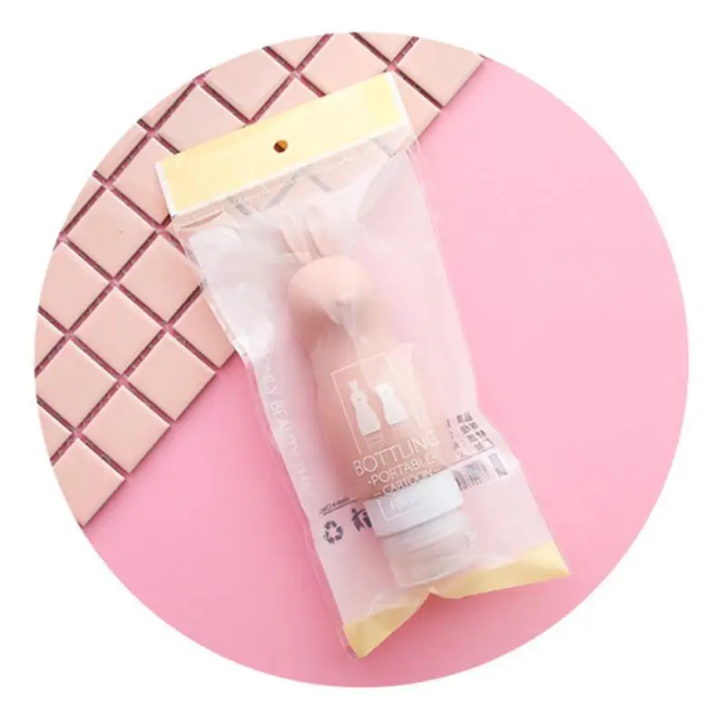 90ml Portable Empty Cute Silicone Refillable Bottle Travel Press Lotion Shampoo Cream Gel Cosmetic Squeeze Containers | Красота и