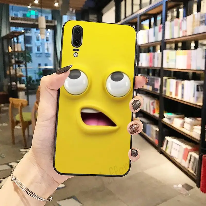 

Funny face pattern high quality Phone Case For Huawei honor Mate P 10 20 30 40 i 9 8 pro x Lite smart 2019 nova 5t