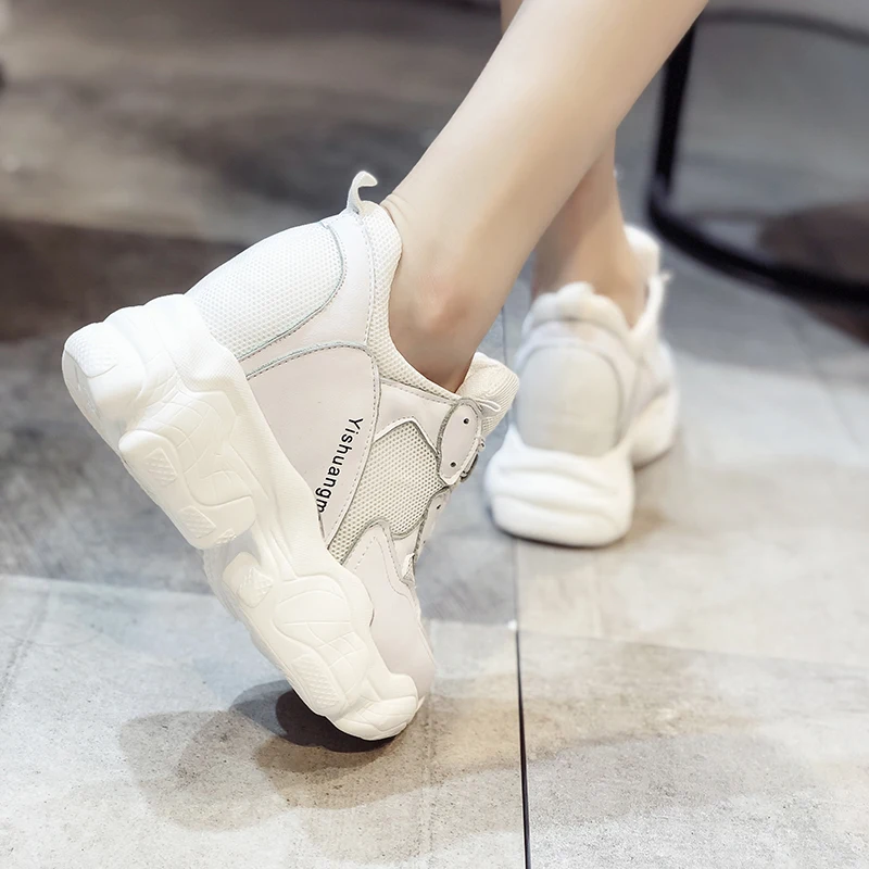 

Women Platform Chunky Sneakers Designers Fashion Lace Up Casual Shoes Woman Tennis Basket Female Autumn Vulcanized Shoes 2021