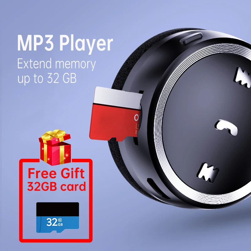 Музыкальный плеер с 32 Гб TF картой MP3 Bluetooth 5 0 беспроводные наушники громкой связи 40