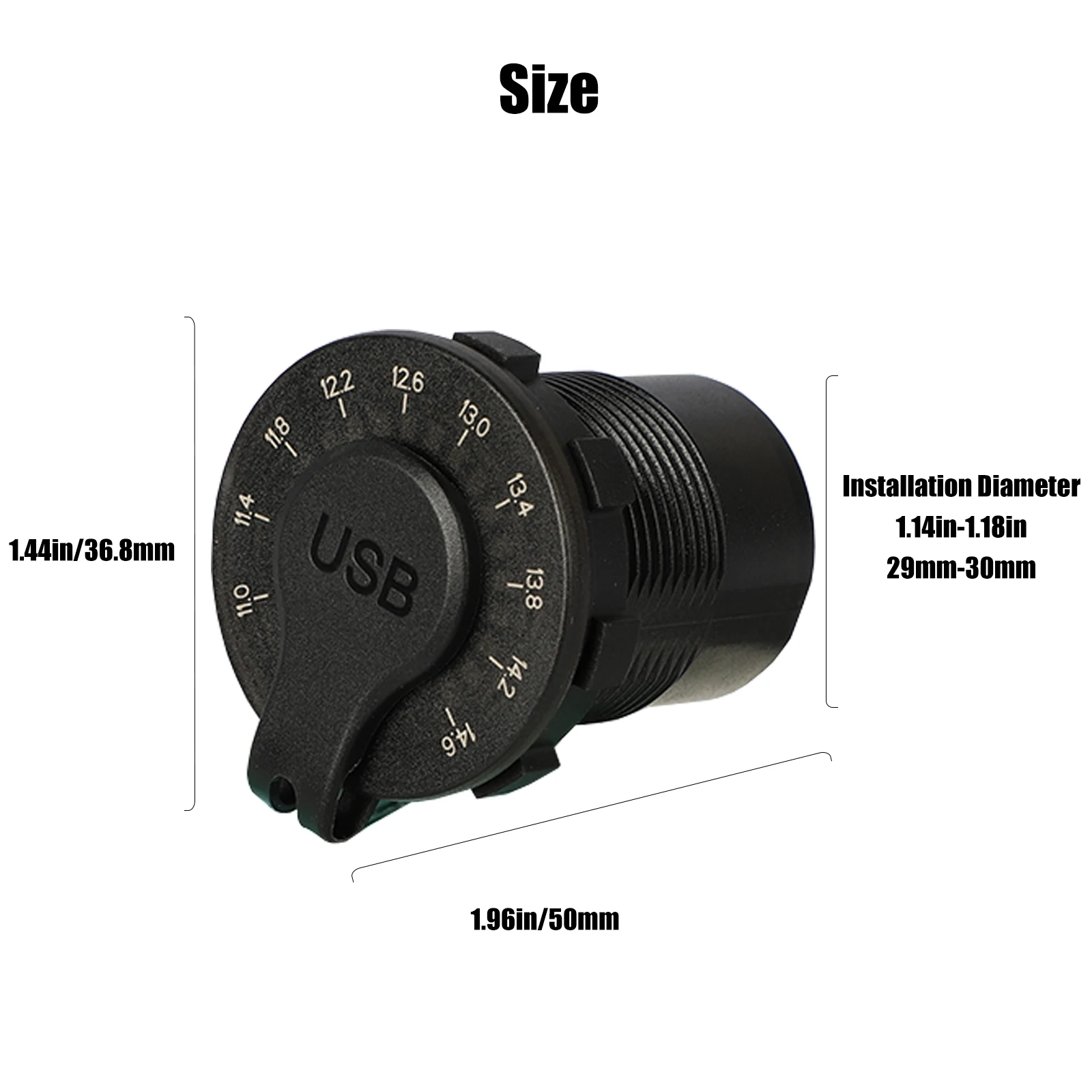 

W/ Digital Voltmeter Charger Dual USB & Wire Accessories DC12V Motorcycles