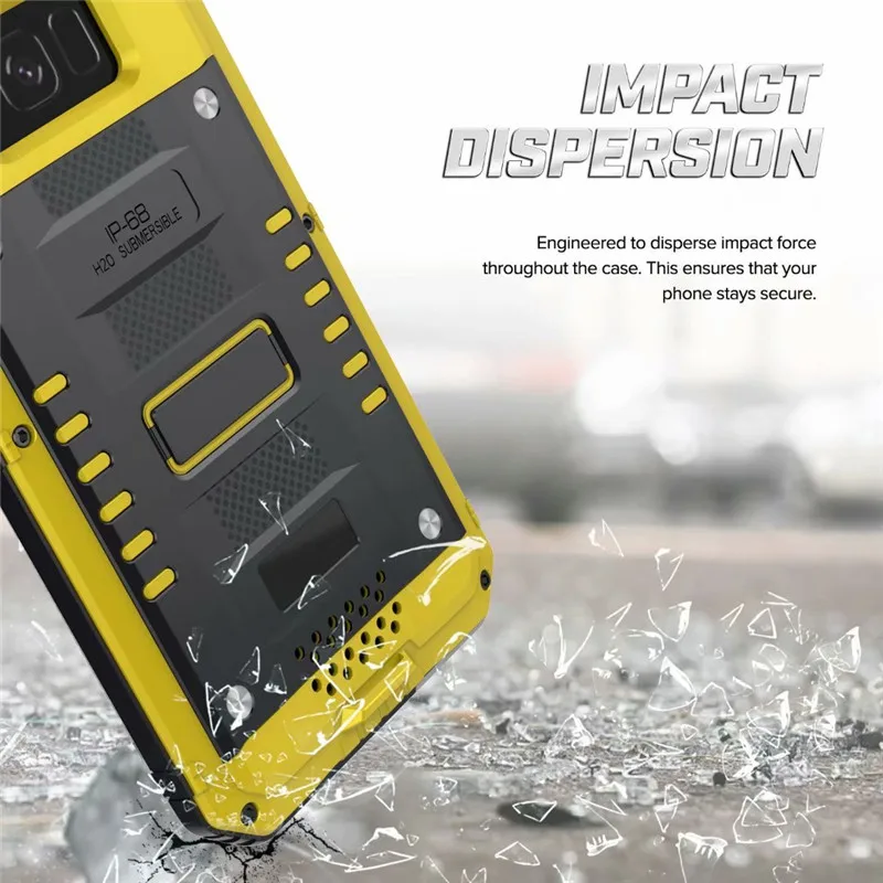 Водонепроницаемый металлический чехол для Samsung S8 Plus сверхпрочный гибридный