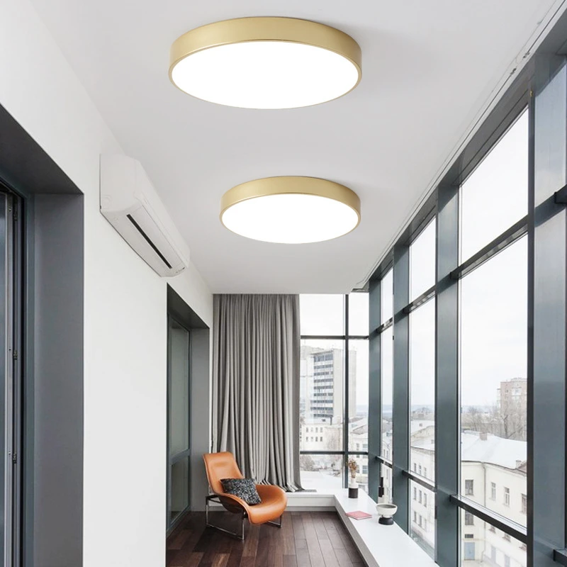 Lámpara de techo ultrafina con Panel empotrado, luz moderna de 5cm con montaje en superficie, lámpara de Control remoto para dormitorio, Vestíbulo y restaurante