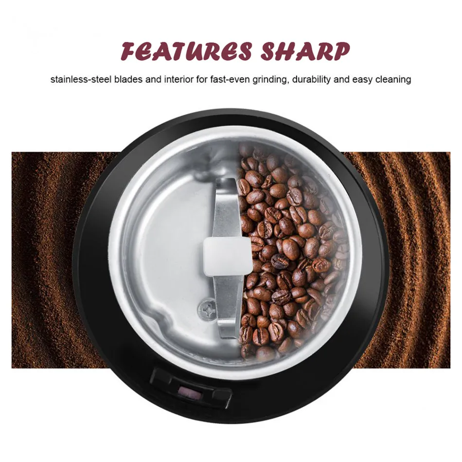 Электрическая кофемолка VOGVIGO мини устройство для измельчения зерен специй бобов