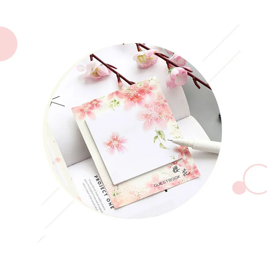 30 шт./упак. красивый цветок вишневого дерева японский Примечание наклейки милый