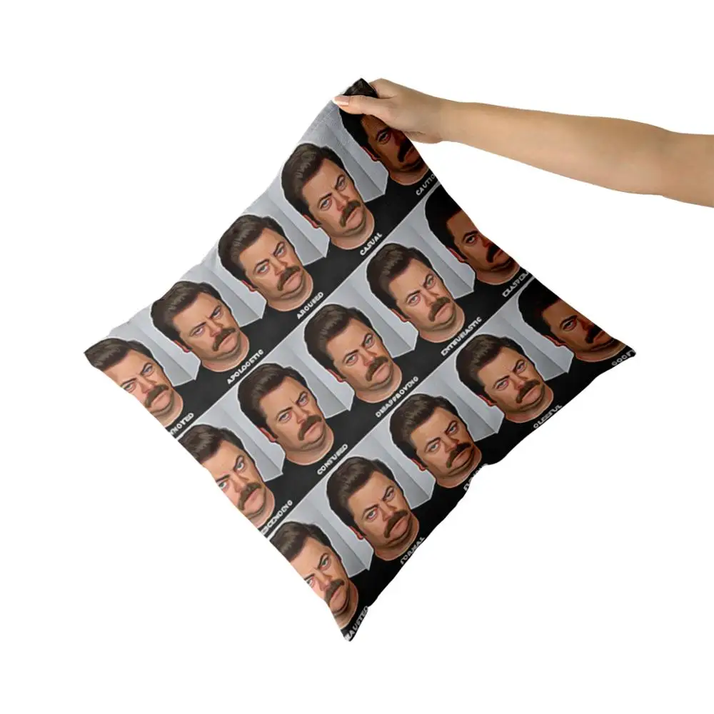 Ron swanson наволочки из хлопчатобумажной ткани на заказ для диванных подушек