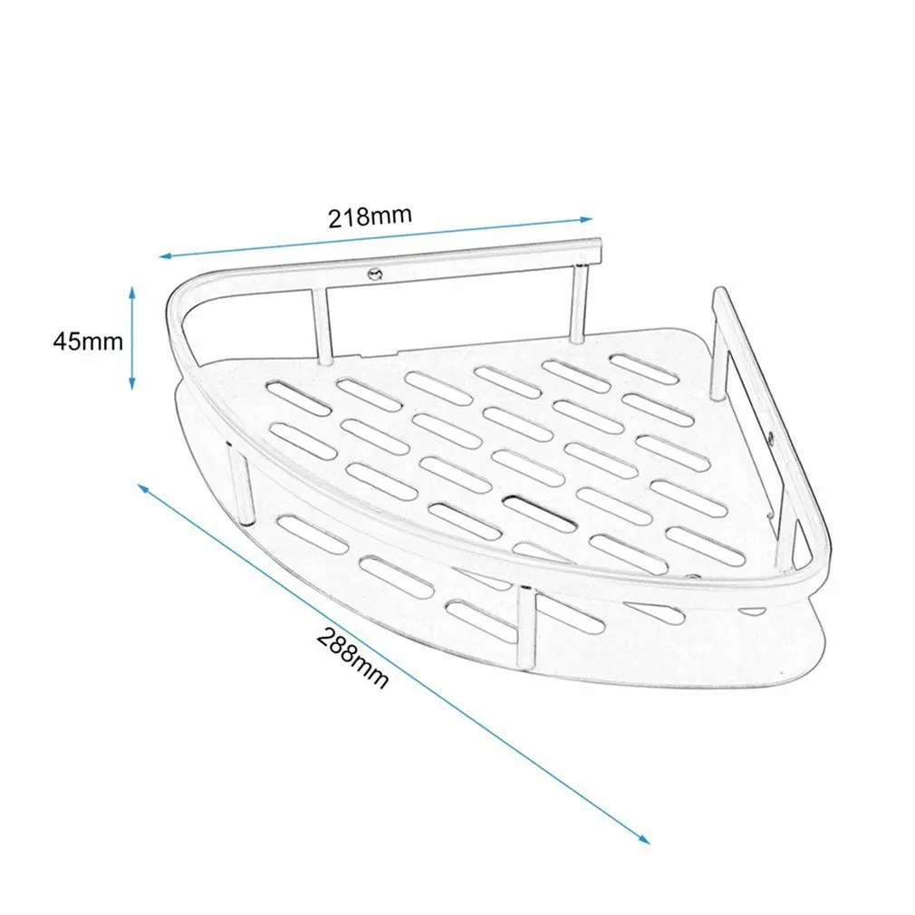 

1Pc Aluminum Shower Wall Mount Corner Shelf Holder Bathroom Storage Organizer Kit Set