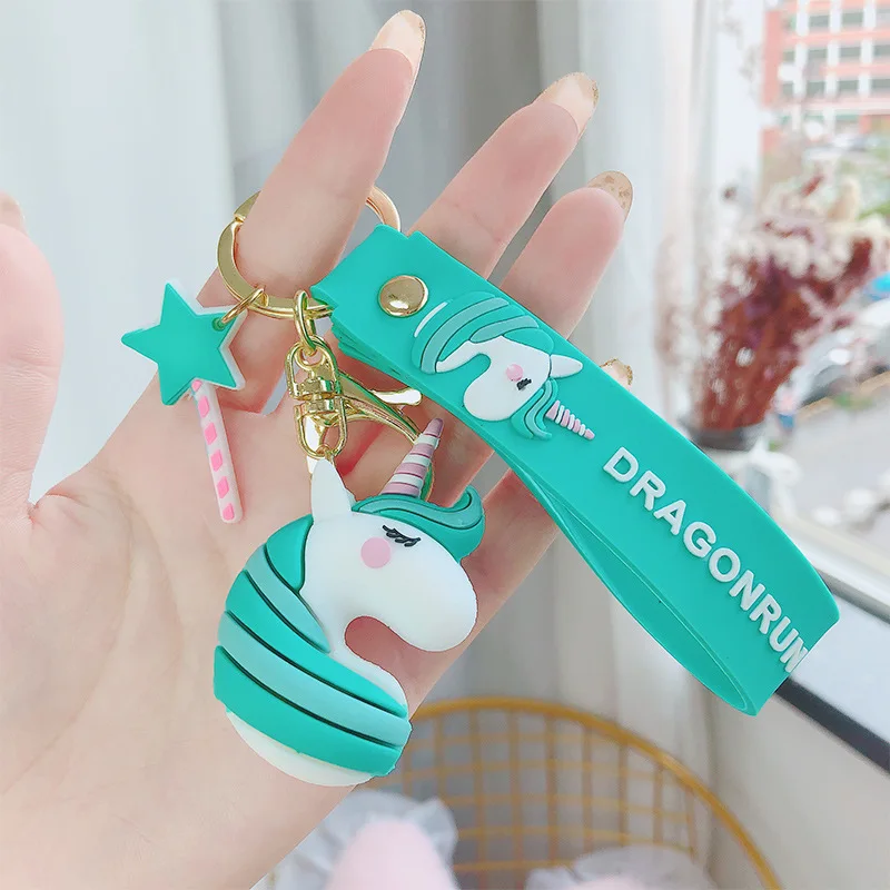 Милый Единорог волшебный мультфильм брелок Высокое качество животное