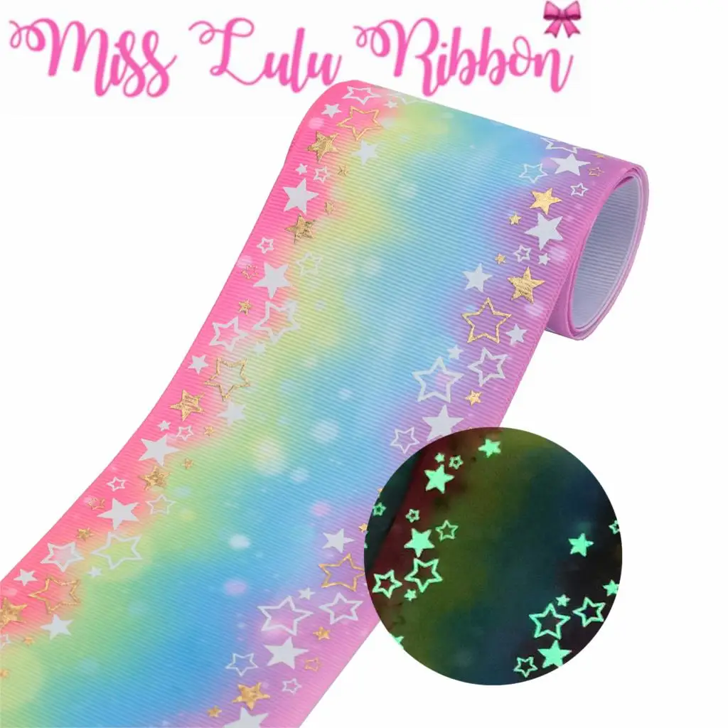 3 &quot75 мм принт в виде звезд белые чернила для печати светится темноте голограмма