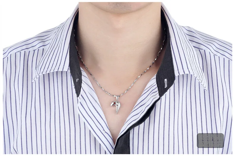 

Fashion Women's Heart Shaped Heart Kiss Couple Necklace Wholesale Clavicle 925 Silver Pendant Vintage Jewelry Female Choker A69