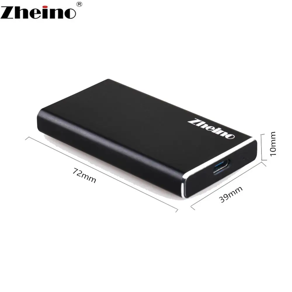 Zheino USB 3 1 к mSATA SSD чехол Мини Портативный жесткий диск коробка алюминиевый внешний