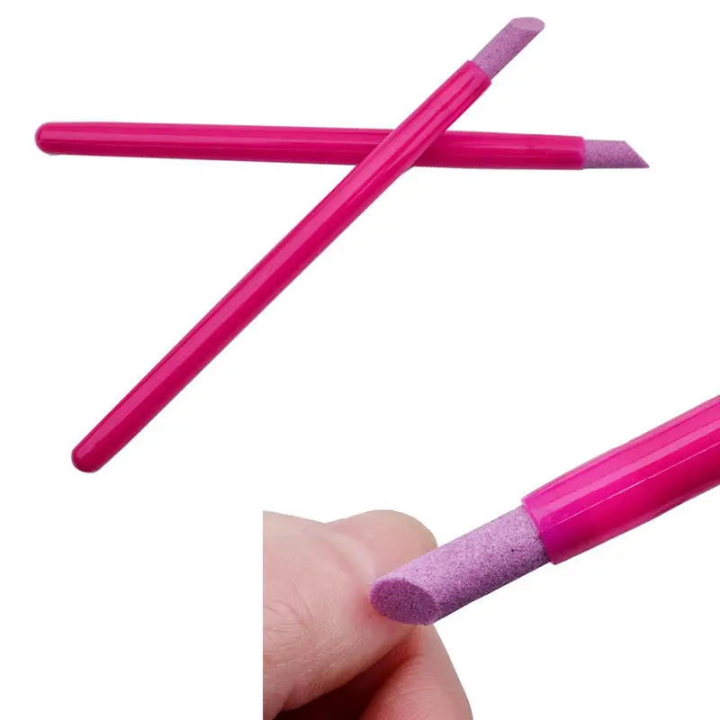 

New Arrival High Quality 1 Pcs Stone Nail File Professional Nail Art Equipment Manicure Stone Pusher Nail Tools For Women Rose