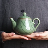 teapot 8 8 fl oz porcelain coffee drinkware chinese kung fu tea solid color ceramic tableware home and kitchen