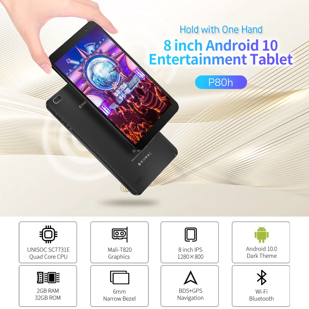 Teclast P80H 8 дюймовый планшетный ПК с системой андроида и 10 0 Octa Core Mali T820 Графика 1280*800
