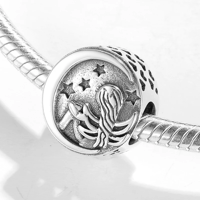 Женские серебряные бусины с изображением бога Луны | Украшения и аксессуары