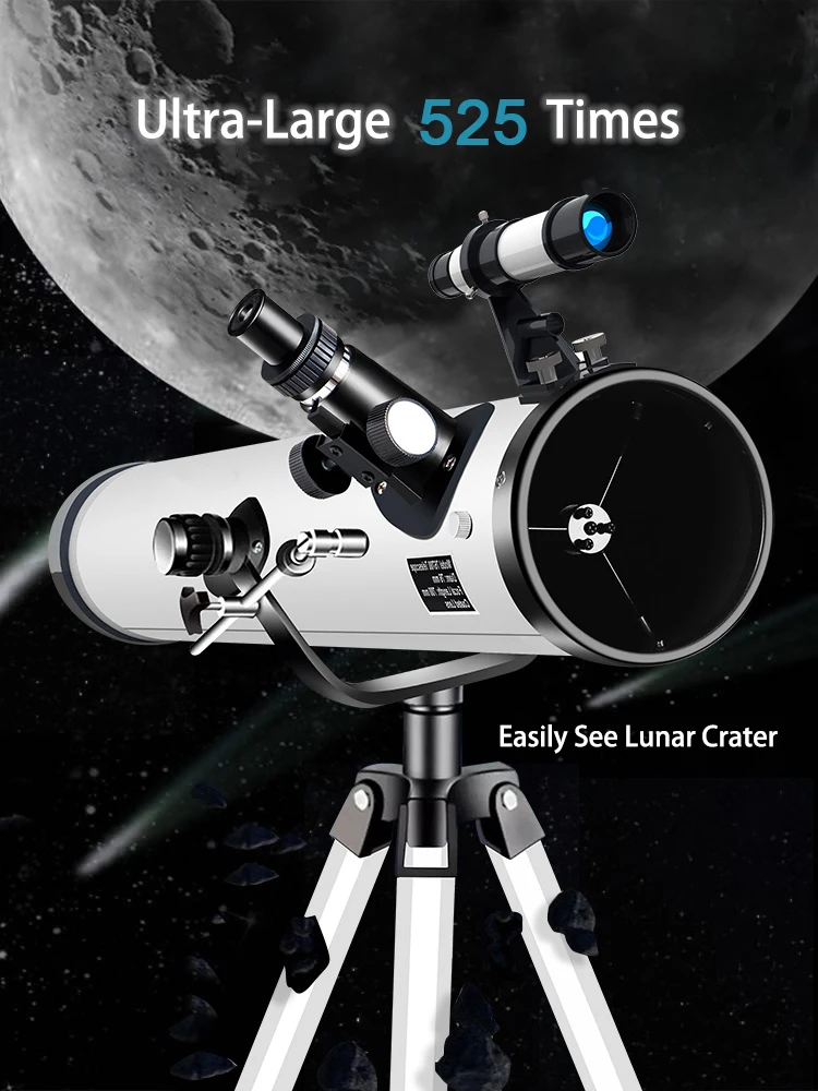 

Professional Zoom Astronomical Telescope with Portable Tripod Reflection Monocular Telescopio Space Observation Scope Outdoor
