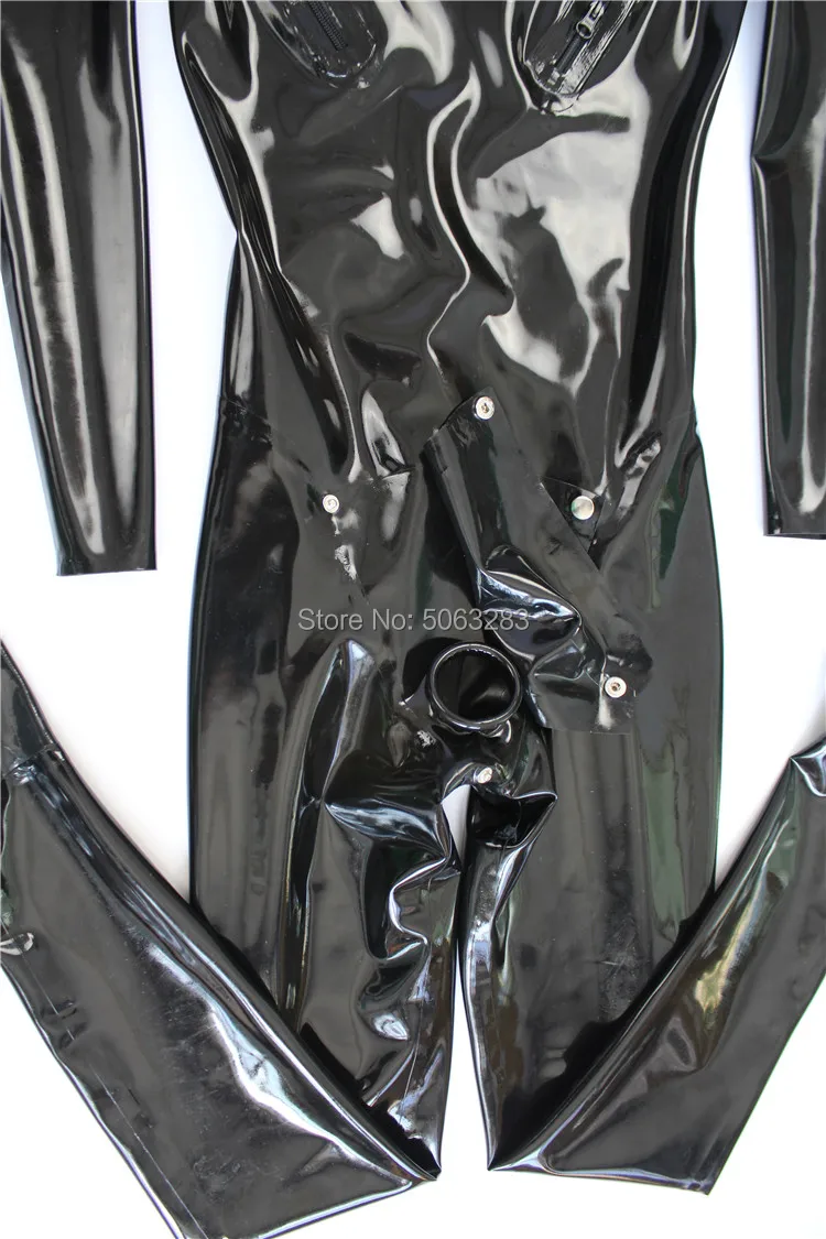 Мужской латексный костюм кошки молния нагрудное кольцо промежность с отверстием