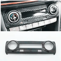 for hyundai kona encino 2018 2019 abs carbon fibre car air conditioner switch panel cover trim sticker car styling accessories