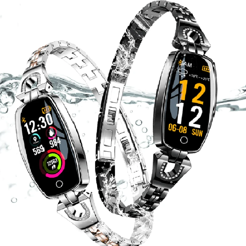 Женские Водонепроницаемые Смарт часы с пульсометром и Bluetooth|Смарт-браслеты| |