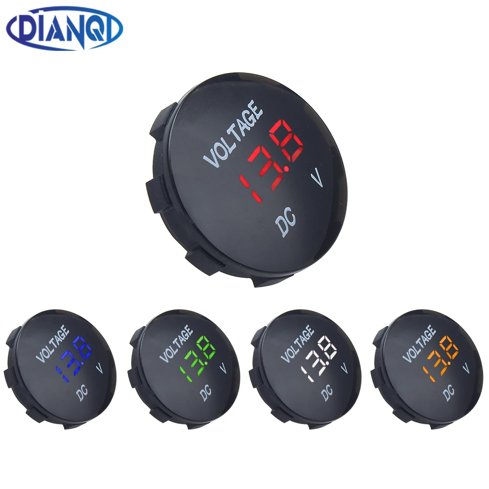 Цифровой панельный вольтметр измеритель напряжения DC 12 24 В светодиодный дисплей