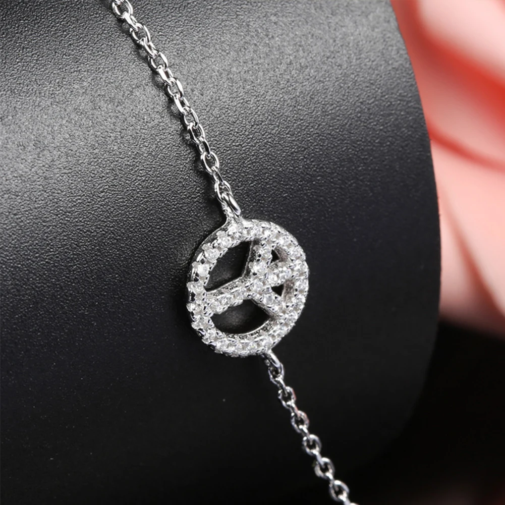

Fashion Simpleness Zircon Circle Women Chain Bracelets On Hand 925 Silver Original Luxury Fine Jewelry For Woman Jewellery