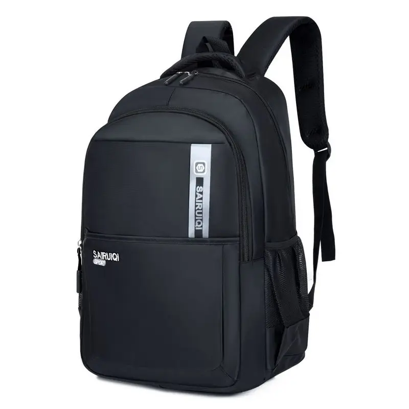 Мужской рюкзак школьные рюкзаки для подростков черный нейлоновый вместительный