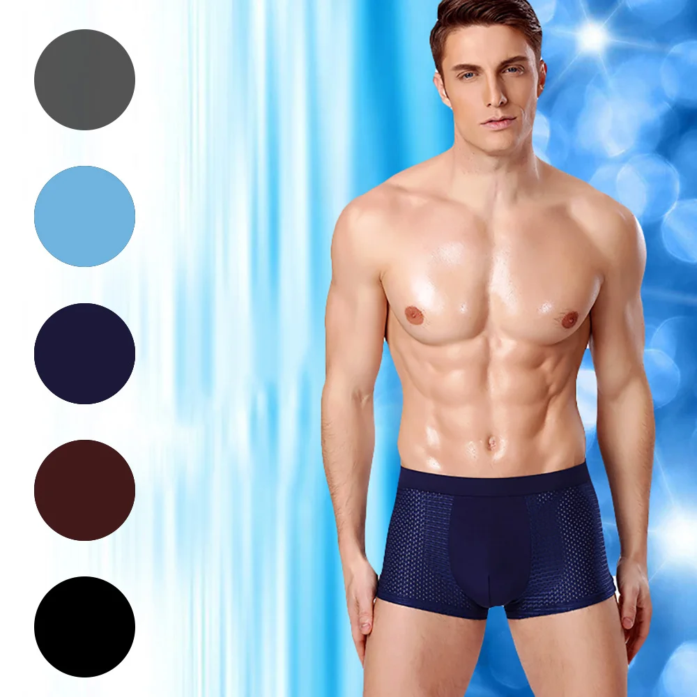 

2022 3pcs/lot Bamboo Fiber Men's Boxer Pantie Underpant plus size XXXXL large size shorts breathable underwear 5XL 6XL 7XL 8XL