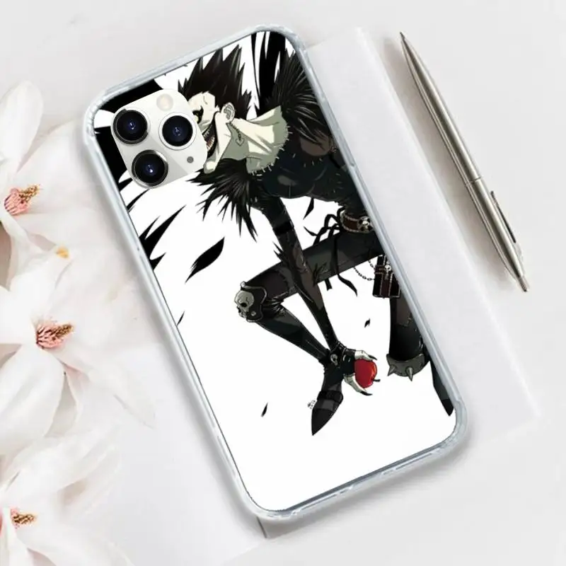 

Death Note Back Phone Case Transparent for iPhone 11 12 mini pro XS MAX 8 7 6 6S Plus X 5S SE 2020 XR