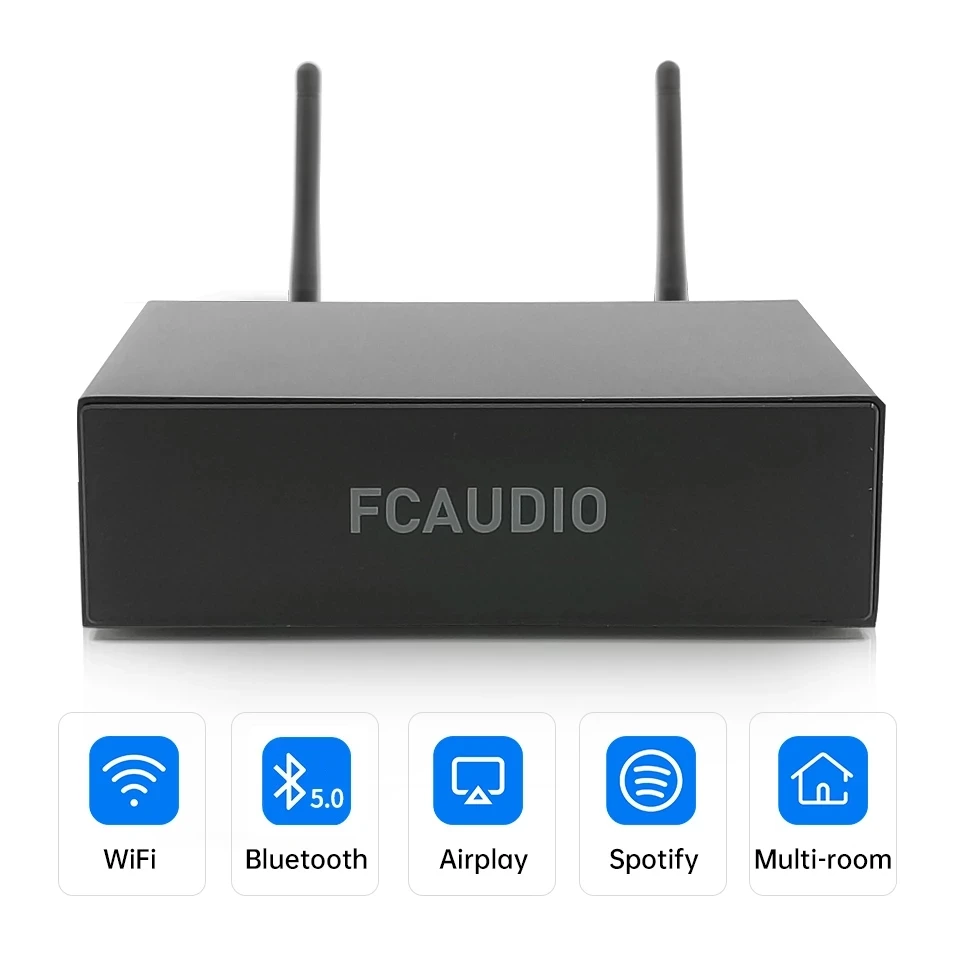

Ghtech Audio WR30 Class D Amplifier HIFI Bluetooth 5.0 WiFi & AptX HD Multi-room Stereo Preamplifier With ESS9023 DAC Chip AKM