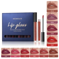 goddess gift 10pcset matte velvet lip gloss waterproof long lasting liquid lipstick cosmetic beauty makeup tool