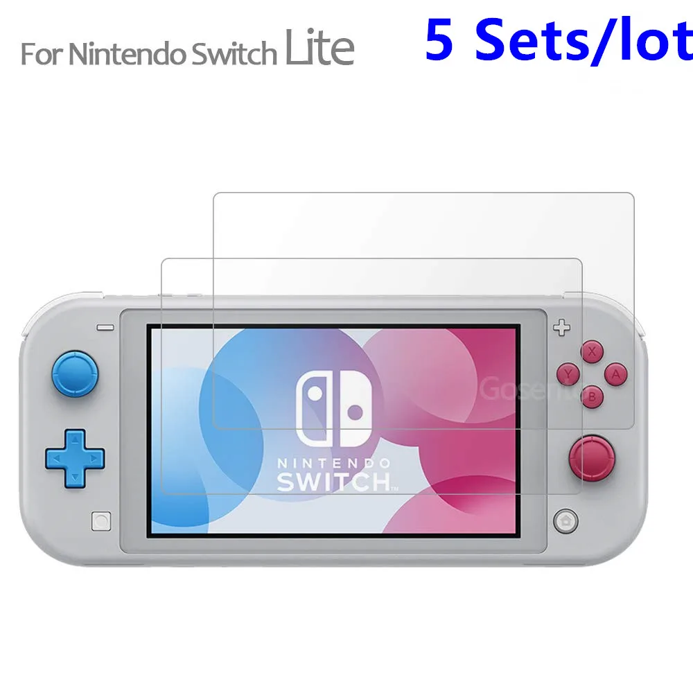 

5 упаковок, Защитная пленка для экрана, закаленное стекло, твердость 9H HD, защита от царапин, пленка для Nintendo Switch NS Lite