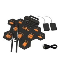 solo electronic drum set roll up drum practice pad rechargeable built in dual 3w speakersdrum pedalsdrumsticks for kids