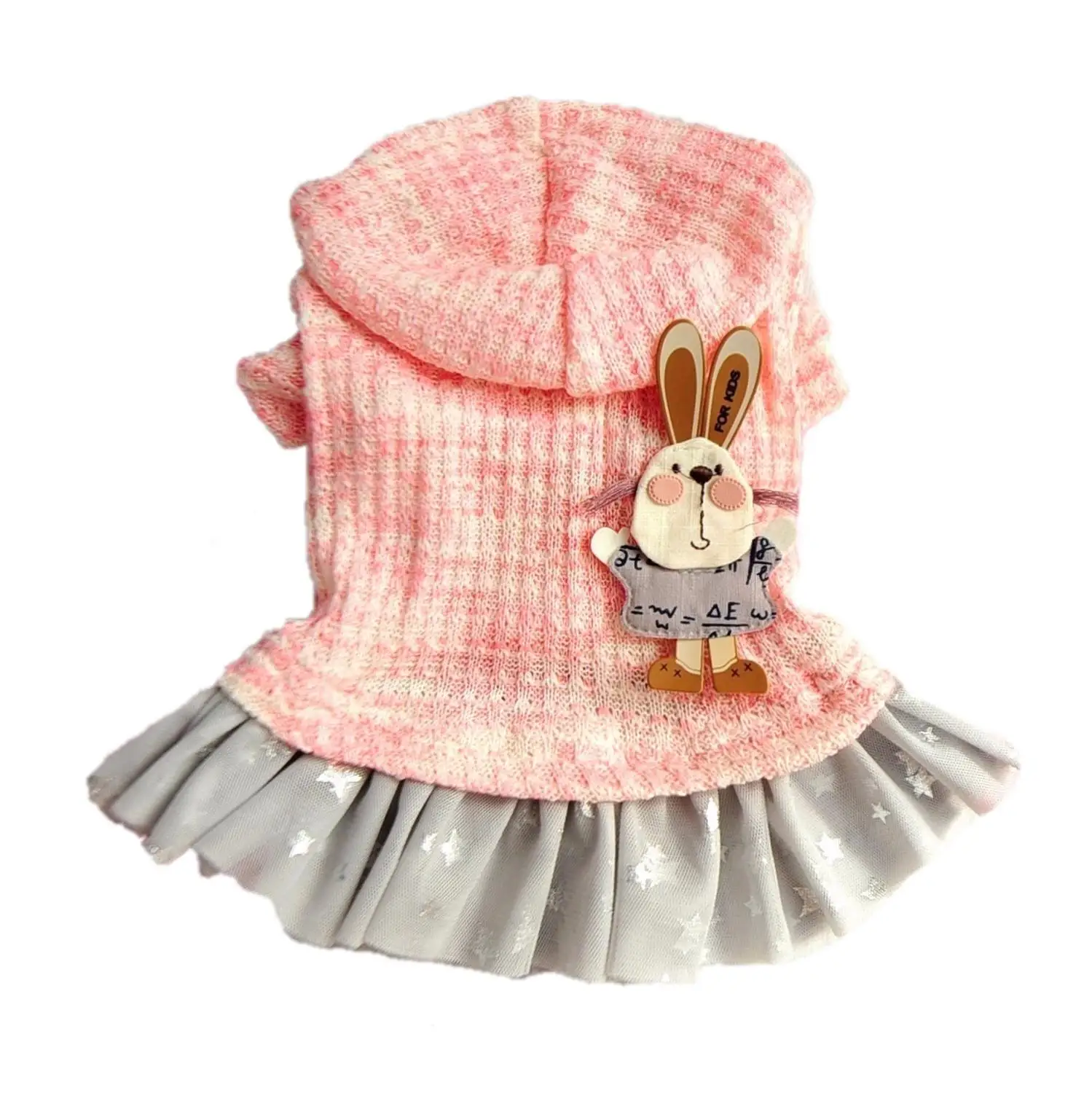 Розовое флисовое пальто для собаки теплое щенка толстый воротник XS XL Одежда